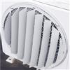 Generico Deflettore anti-diretta condizionatore d'aria in acciaio inox, AC unità Esterne Copertura di Sfiato, Griglia di ventilazione per l'aria di scarico con lame mobili (Diametro 45 cm(φ17.7inch))