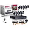 Generico Kit 4/8 Telecamere Video Sorveglianza AHD IP Cloud DVR 4/8 Canali HD Infrarossi 5G (Kit 8 Telecamere)