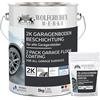 WO-WE 2K Pittura per Pavimento Garage Vernice Bicomponente Rivestimento in Resina Epossidica Box Officina Cantina Grigio quarzo l 5kg