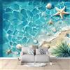 Generic Carta da Parati Spiaggia 400x280 cm Fotomurale da Parete Tema del Mare Carta Parati Adesiva Muro 3D Poster Giganti da Parete Camera da Letto Soggiorno A-1253