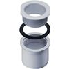INEFA Scarico per grondaia, per grondaia a scatola, PVC 68/50mm, grigio connettore per tubo di scarico, recupero acqua piovana, Made in Germany
