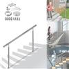 ACXIN Corrimano ringhiera per scale, Ø 42 mm, barre per ringhiere in acciaio inox, montaggio a pavimento, kit per scale (180 cm, 0 barre trasversali)