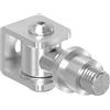 STEINBACHER© | Cerniera per cancello in acciaio inox con manicotto filettato M14, da saldare, V2A