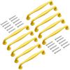 ENIXWH 10 maniglie ad arco per mobili, in lega di zinco, colorate, per libreria, armadio, cassetti (Giallo, Distanza tra i fori: 128mm)
