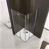 AICAit Box doccia angolare, porte doppie, battente, a libro 80x90x195cm, piatto doccia 80x90cm