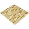conwire Piastrelle a mosaico, traslucide, colore bianco e oro, per pareti del bagno, della doccia, della cucina, dello specchio del rivestimento, della parete del bagno, della parete, del mosaico