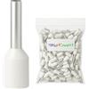 MARKETCONNECT Sez. 0,75 mmq - Lung. 6/12 mm - 500 pz - Bianco Weidmüller (WD/W) - Unipolare Capicorda