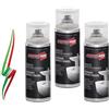 Generico SET 3 BOMBOLETTE DI SMALTO SPRAY ACRILICO EFFETTO CERAMICA 400ml PER SANITARI DA BAGNO MADE IN ITALY