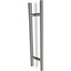 Oppali Spazzolato Acciaio Inossidabile 304 Materiale di alta qualità Maniglia per Porta Entrata | Diametro Manico 30mm | Rotondo T-Bar | 80cm Lunghezza totale