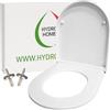 HYDRO HOME Copriwater Sedile Wc compatibile con STARCK 3 DURAVIT, In Plastica Termoindurente Avvolgente,Colore Bianco CON PULSANTE SGANCIO RAPIDO