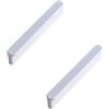 SZLXJMFL Maniglie per Mobili da Cucina 128 mm, 2 Maniglie Cucina Solida Alluminio | Finitura Anodizzato, Maniglie per Cassetti Distanza Fori: 96-1160 mm Maniglie per Armadietti Bianco 128mm/5in