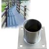 Generico supporto per recinzione Diametro interno 25 80 200 mm Piastra base di ancoraggio per palo rotondo con viti, staffa per ringhiera per ponte imbullonata Base(D 60 MM H 80 MM)