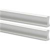 KVLDEC Maniglie per Mobili in Argento 2 Maniglie per Armadio da Cucina Maniglia per Cassetto in Alluminio Solido Maniglioni per Porte dei Guardaroba da Allungare, con Viti (Length 1200mm)