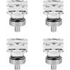 TopHomer Bottoni rotondi decorativi in cristallo artificiale, 4 pezzi da 26 mm, maniglie per porte e mobili