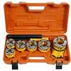 TANIASHOP Filiera per Tubi idraulici Filiera Manuale idraulica da 7 Pezzi 1/4 3/8 1/2 3/4 1 1-1/4 Filiera Manuale a Cricco Kit Filettatura per Tubi idraulici