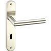 SOTECH 1 Set di maniglie per porte WILMA spazzolate (BB) su piastra lunga per porte con materiale di fissaggio di Sotech