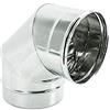 SGM Clima Srls Air Evolution Gomito a 90° per canna fumaria in acciaio inox (DN 150)