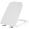 LIZHAYG Tavoletta Wc Copriwater universale quadrato con chiusura rallentata, copriwater a chiusura lenta, larghezza 34 cm, lunghezza da 40 cm a 49 cm