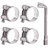 Glarks 4 fascette stringitubo con bullone a T da 40-43 mm, in acciaio inossidabile 304, resistenti, morsetti regolabili per tubi da 40 a 43 mm di diametro (40-43 mm)