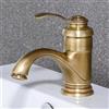 ZYCDP Miscelatore Bagno Lavabo e Bidet Set Vintage Rubinetto Bagno Monocomando Miscelatore Lavabo Lagno Ottone, Antico, Corto