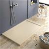 bagno super piatto doccia in mineralmarmo color crema, 3 cm., effetto pietra ardesia, antiscivolo, Lisbona (70x90)