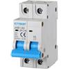 ETTROIT INTERRUTTORE MEGNETOTERMICO PER BARRA DIN 2 MODULI 2P 240V CURVA C 6KA 16A