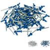 Virsus 100 Rivetti in acciaio per Targa Europea 3132, misura 4,8x12 mm, rivetti ciechi a griffe, elementi di fissaggio parti metalliche, per auto, moto, fai da te (Blu RAL5017)