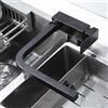 ZPSPZ Rubinetto da Cucina 3 Vie Abbattibile 3 in 1 Rubinetto Cucina Girevole 360° Miscelatore Cucina Tre Vie-Nero