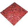 conwire Piastrelle a mosaico, in vetro rosso traslucido, per pareti, bagno, doccia, cucina, specchio, rivestimento, vasca da bagno, tappetino a mosaico