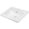 OGOMONDO Lavabo ad Incasso Mineral Marmo Colore Bianco Opaco Mobile composizione bagno (1, 81x46 cm)