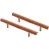 VENEST Maniglie per Guardaroba in Legno Massello Maniglie per Porte per Armadietti da Vino in Ciliegio e Ottone Pomelli per Armadietti Maniglie per Armadietti da Cucina 2 Pezzi (Hole Distance 160mm)