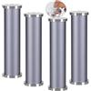 YUESHEN888 Set di 4 gambe del tavolino in vetro Gambe per Mobili in Alluminio Regolabili Nessun pugno Piedini da Tavolo autoadesivo Piedini di sostegno per bagno (40cm,grigio)