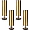 JIAOLUN123 Set di 4 Gambe per Mobili Regolabile Piedini per Mobili Cilindrici Gambe per Divani in Lega di Alluminio Metallo Gamba Mobili Piedini Sostitutive Letto Tavolo Piede con Viti(Bronze bronze12cm)
