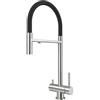 XJTNLB Miscelatore Cucina 3 Vie con Doccetta Spazzolato Rubinetto per Depuratore Acqua con Beccuccio Flessibile Miscelatore Tre Vie Osmosi Rubinetti per Lavelli da Cucina