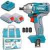 TOTAL INECO TOTAL - Avvitatore a impulsi a batteria con 2 batterie da 20V 2Ah e borsa di tela