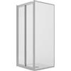 Idralite Box Doccia Angolare 75x90CM H185 Cristallo Trasparente Fisso+Saloon 2 Ante Battente 90 mod. Clint