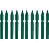 BUD - Pali paletti in ferro a T plastificati verde per rete recinzione metallica 10 PZ (T30 - H200 cm)