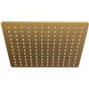 VR VETRINEINRETE Vetrineinrete® Soffione doccia ultra slim quadrato 25x25 cm oro satinato effetto pioggia attacco universale ½