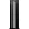 Monster Shop Radiatori Termosifoni in Acciaio Calorifero a Doppio Strato a Pannelli Piatti Riscaldamento Centralizzato Colonna Termosifone Orizzontale Radiatore a Parete - Nero Opaco - 180 x 56 cm