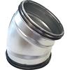 Intelmann Wick Elf alz tubo a gomito DN: 80 100 125 140 150 160 180 200 con guarnizione 15 °/30 °, Acciaio zincato pressato per Wick Elf alz tubo, Argento