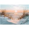 WallArena Carta Da Parati Fotografica Spiaggia Mare Paesaggio Sole Pastello - Include Colla - Moderna Design Carta per Pareti Soggiorno Camera Da Letto Sala Fotomurali In Tessuto Non Tessuto TNT (416x254 cm)