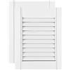 DecoMeister Porte a Lamelle in Legno 294x395 mm Confezione da 2 - Porta Lamella Pino Massiccio - Anta per Armadio a Persiana Aperta - Frontali Mobili e Antine per Guardaroba - Preverniciato Bianco