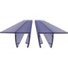 Parama 2pz Guarnizione Box Doccia Gocciolatoio Verticale PVC F-Shape per vetro 4mm 5mm 6mm Lunghezza 200cm Baffo 16mm Design Italiano Facile da Installare Packaging Ultraresistente Riducibile