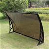 kufu01 Pensilina Tettoia per Porta Balcone Esterno,Pensilina Tettoia in Policarbonato Resistente Agli Urti,Tendalino per Finestra,Parapioggia Tettoia Tenda da Veranda per Esterno (60x70cm/24x28)