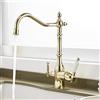 XJTNLB Rubinetto Cucina 3 Vie per Sistemsi Osmosi Dorato, Rubinetti per Lavelli da Cucina Ottone a Osmosi Inversa Multifunzionale a Rotazione 360, Miscelatore Lavello per Acqua Potabile