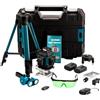 TANIASHOP Livella Laser Tracciatore Autolivellante 4D 16 Linee 360° Raggio Verde 2 Batterie Controllo Touch per Edilizia, Cartongesso, Piastrellista con Supporto Treppiede, Telecomando e Valigetta