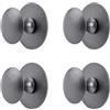 MOROBOR Manopole adesive per armadietti, 4 maniglie autoadesive da cucina istantanee, in acciaio inox, per finestre, armadi, armadietti, cassetti (grigio canna di fucile)