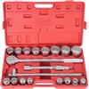 KAPIPALA Set di 21 chiavi a cricchetto con 3/4 a 12 punti, con chiave a bussola, diametro 19-50 mm, utensili con valigetta 51 x 31 x 8 cm, per serraggio E-Torx triangolare