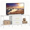 YITAHOME Mobile TV fino a 47 pollici, mobile TV con 2 cassetti in tessuto e 2 ripiani aperti, 110 x 30 x 50 cm, cassettiera per soggiorno, sala d'intrattenimento, mobili per camera da letto, telaio in