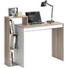 BAKAJI Scrivania con Libreria 4 Ripiani Tavolo da Lavoro Porta Pc Computer Struttura e Piano in Legno MDF Arredamento Casa Ufficio Cameretta Dimensioni 110 x 90 x 40 cm (Quercia)